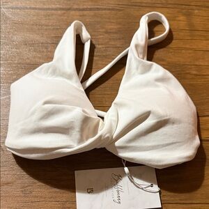 BuffBunny White Twist Front Bra